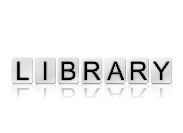 Biblioteca aislado Azulejos Letras Concepto y Tema
 - Foto, Imagen