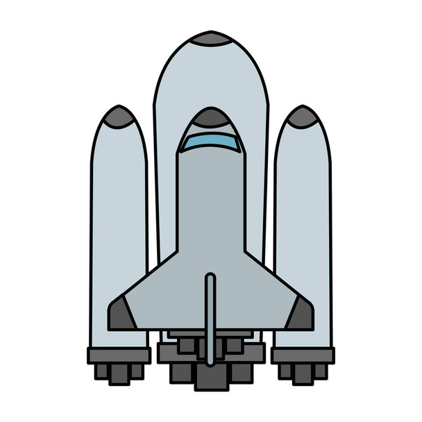 Isolated rocket design - Vector, Image