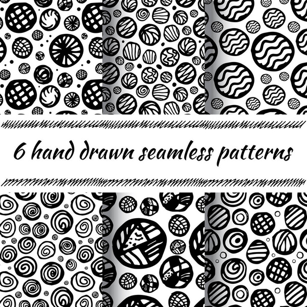 Hand Drawn Seamless Abstract Pattern - Vector, Image