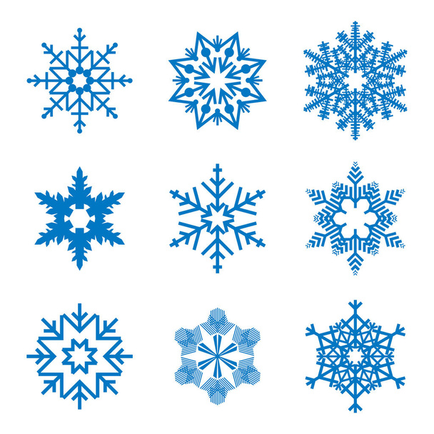 Copo de nieve icono simple aislado sobre fondo blanco
 - Vector, Imagen