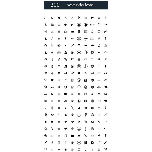 набор из 200 иконок аксессуаров
 - Фото, изображение