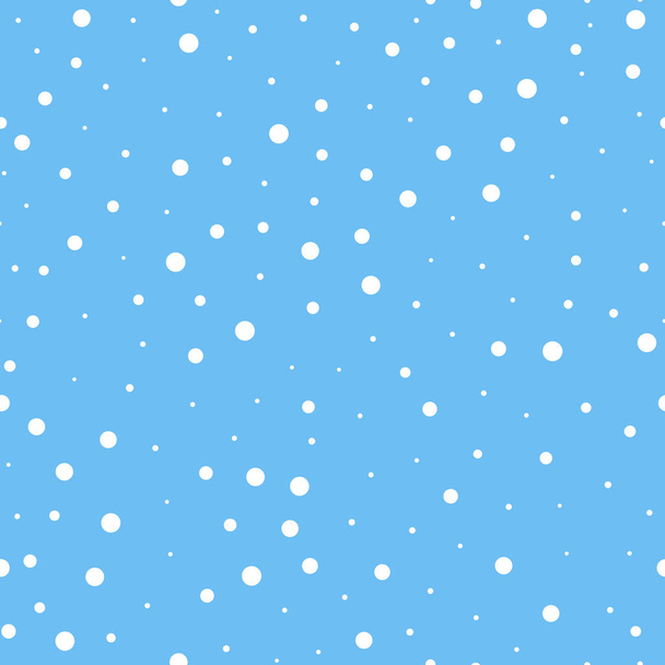 Copos de nieve voladores sobre fondo azul
. - Vector, Imagen