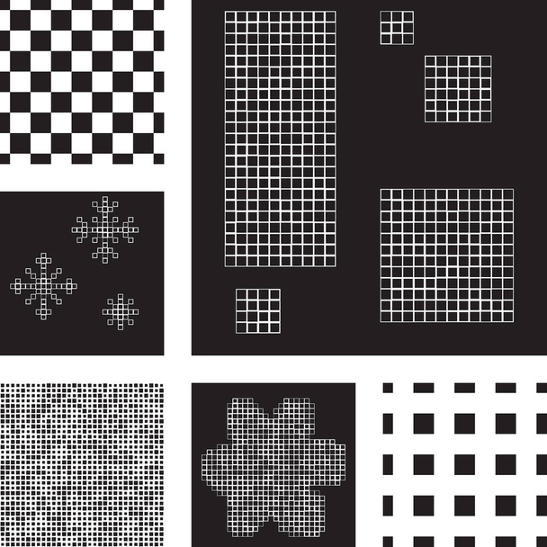 Conjunto de patrones abstractos con cuadrados
 - Vector, Imagen