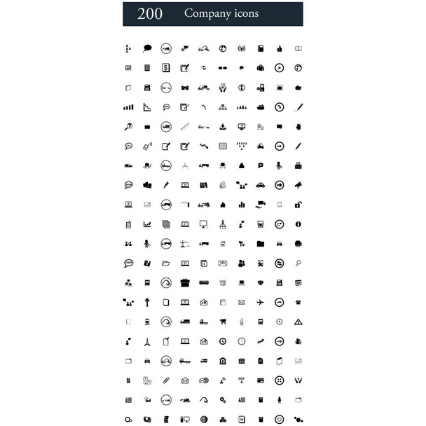 set of 200 company icons - Photo, Image