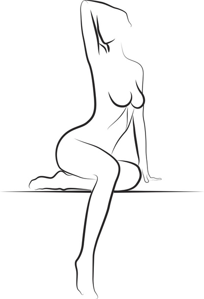 Mujer desnuda - Vector, imagen