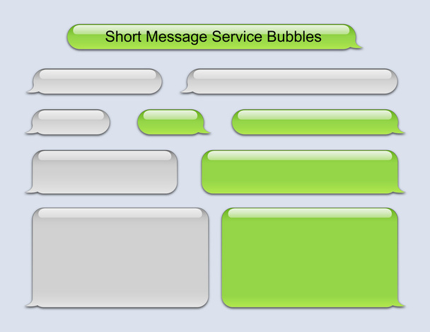 Burbujas de servicio de mensajes cortos
 - Vector, Imagen