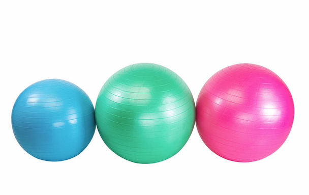 Красочные мячи для упражнений
 - Фото, изображение