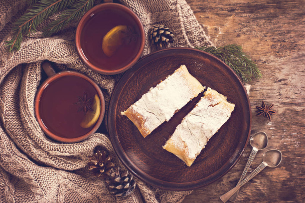 strudel with dried fruits - 写真・画像
