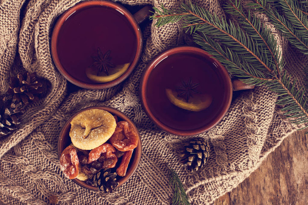 Tea, Christmas still life. - Photo, Image