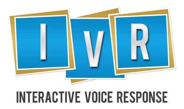 IVR - Interactive Voice Response modré bloky  - Fotografie, Obrázek