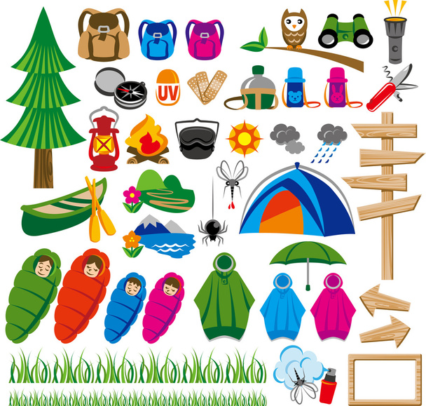 Outdoor and camping - Vector, Image