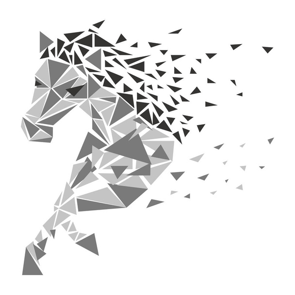 Ikone der Pferdepartikel - Vektor, Bild