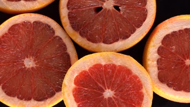 rotating slices of grapefruit - Footage, Video