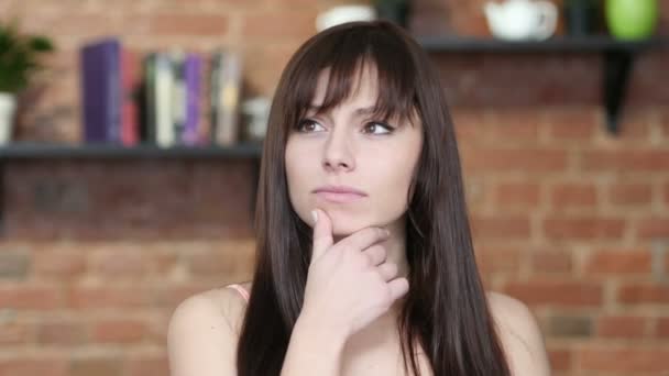 Got an Idea, Pensive Woman, Indoor - Footage, Video