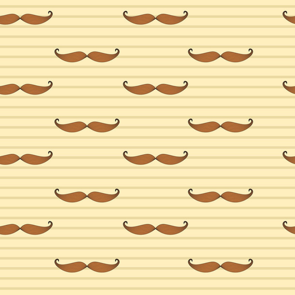 Mustache seamless pattern. Retto musrache. Mustache vector background. EPS10 vector retro background. - Vector, Image