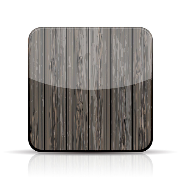 Vector icono de la aplicación de madera sobre fondo blanco. Eps 10
 - Vector, Imagen