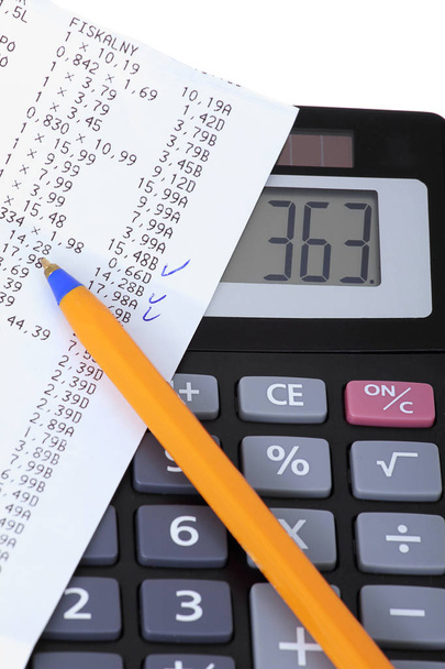 Калькулятор с квитанцией, счета за дом
 - Фото, изображение