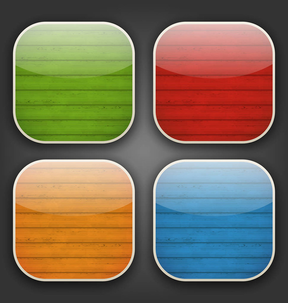 Backgrounds with colorful wooden texture for the app icons - Valokuva, kuva