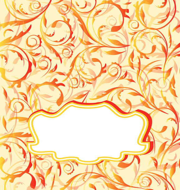 Autumn orange background, seamless floral texture - Foto, Imagen