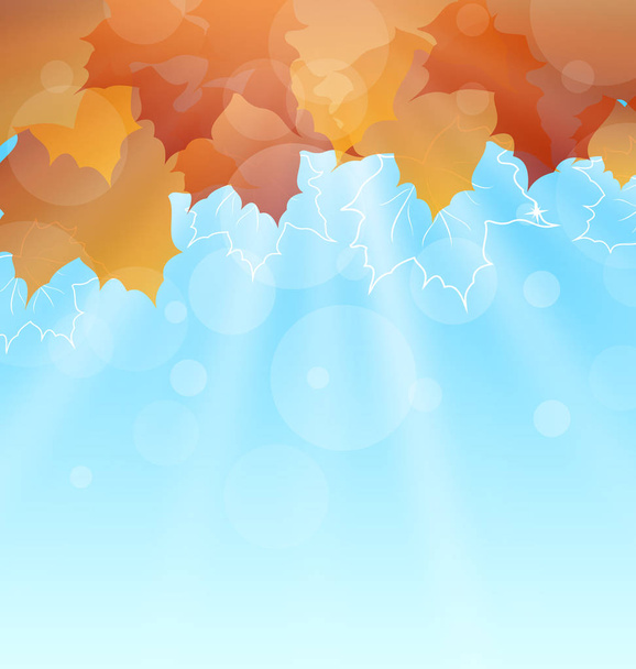 Abstract Autumn Background with Leaves - Fotó, kép