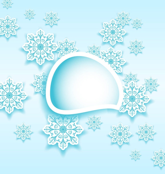 Abstract bubble with set snowflakes - Foto, imagen