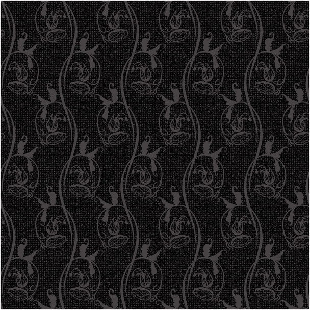 bezešvé vinobraní rustikální květinový vzor na textilní šedé pozadí - Vektor, obrázek