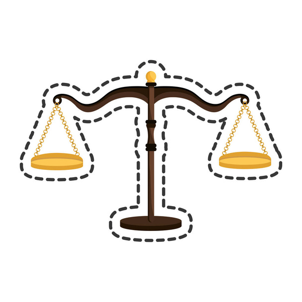 рівноважна шкала справедливості ізольована піктограма
 - Вектор, зображення