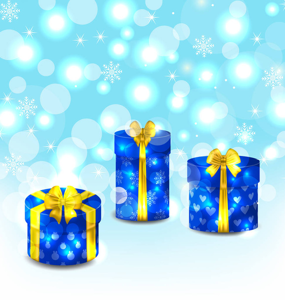Set gift boxes on light background - Zdjęcie, obraz