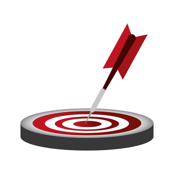 target arrow success isolated icon - Vector, Image