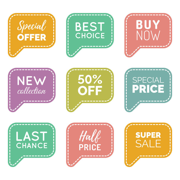 sale badges and icons set - Vector, Image