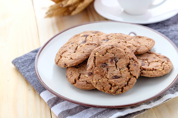 Orzechów laskowych Chocolate Chip Cookie - Zdjęcie, obraz