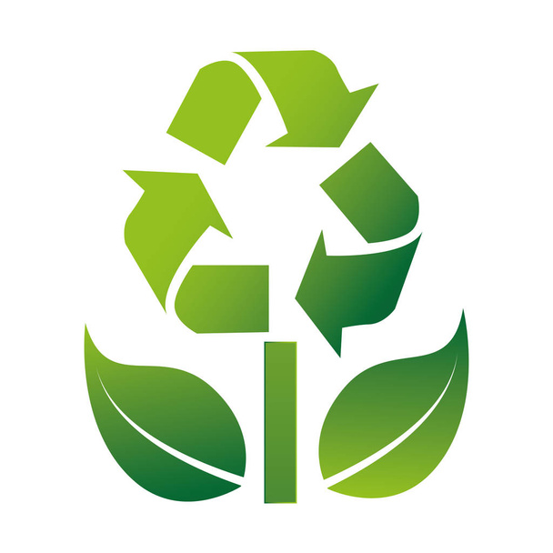 Recycling-Symbol mit Pfeilen - Vektor, Bild