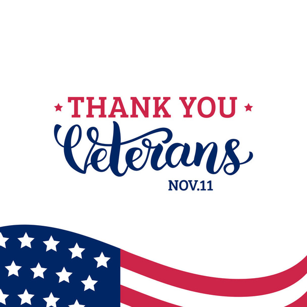 Veterans Day greeting card - Vector, Image