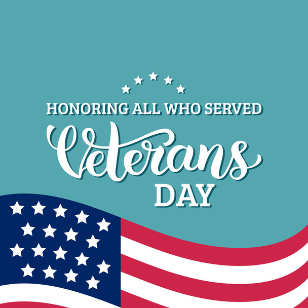 Veterans Day greeting card - Vector, Image