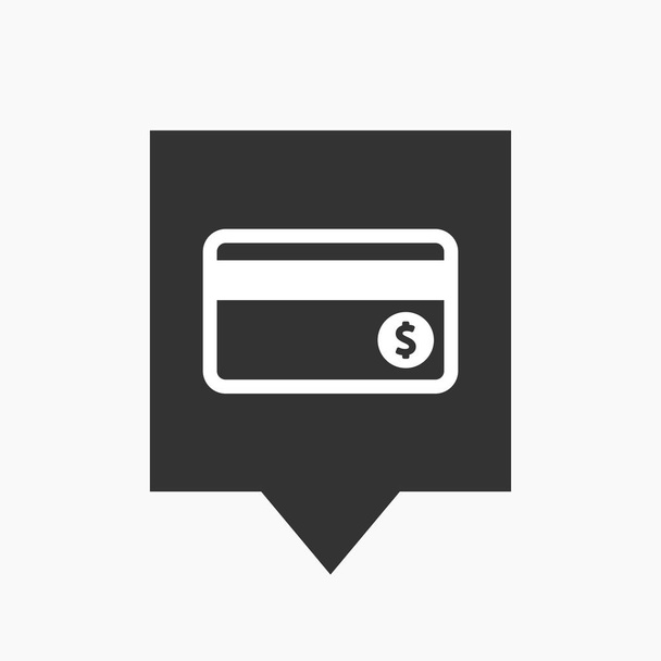 Izolované tooltip s kreditní kartou - Vektor, obrázek