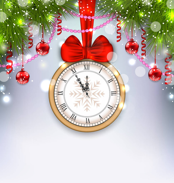 New Year Midnight Background with Clock - Fotó, kép