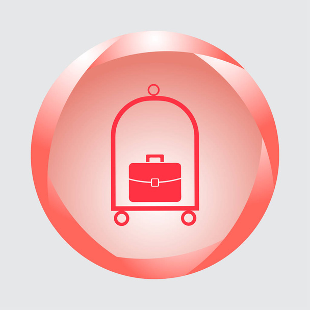 icono web del vector de equipaje
 - Vector, imagen