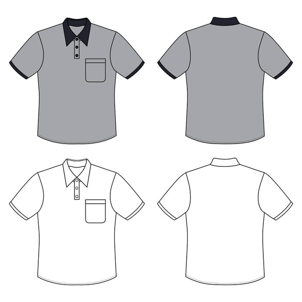 Camisa de manga corta
 - Vector, imagen