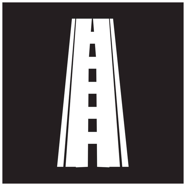 Straight road with markings. Vector illustration - Vector, Image