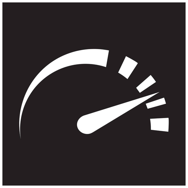 speedometer silhouette. abstract symbol of speed logo design. vector icon - Vector, Image