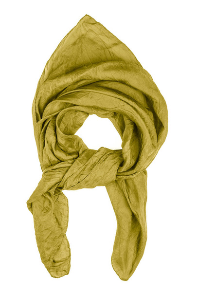 Béžový vlněný šátek izolovaných na bílém pozadí. - Fotografie, Obrázek