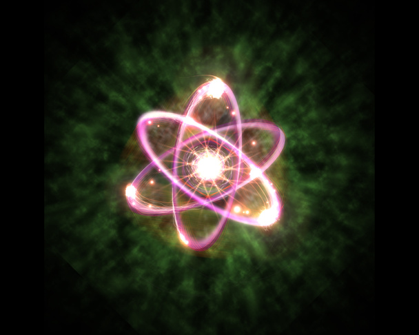 原子の粒子 3 d イラストレーション - 写真・画像