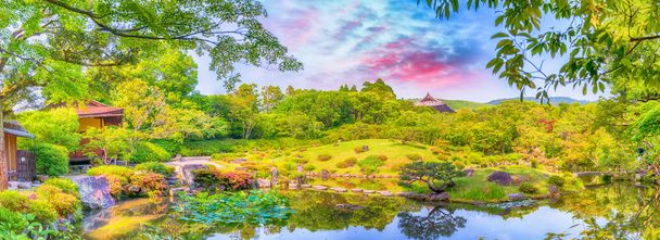 Nara, Japan - UNESCO World Heritage Site. Isuien Garden from Mei - Photo, Image