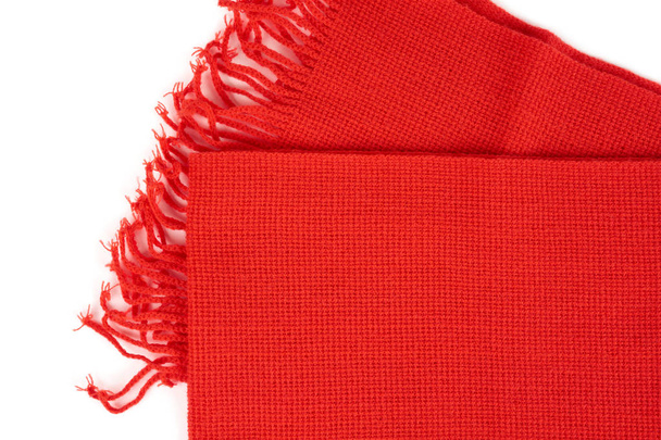 roter Schal auf weißem Grund - Foto, Bild