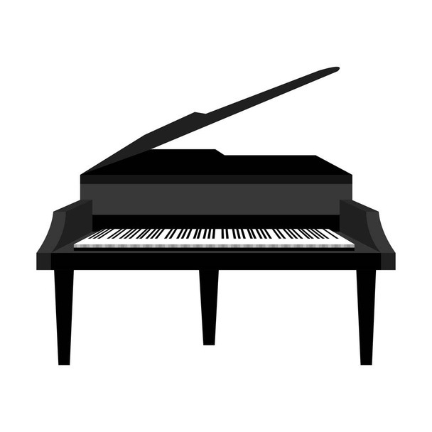 ピアノ楽器音楽アイコン - ベクター画像