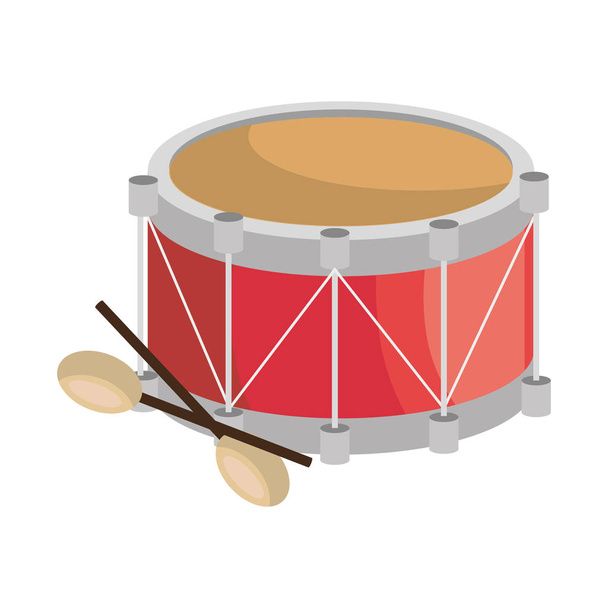 drum instrument musical icon - Vector, Image