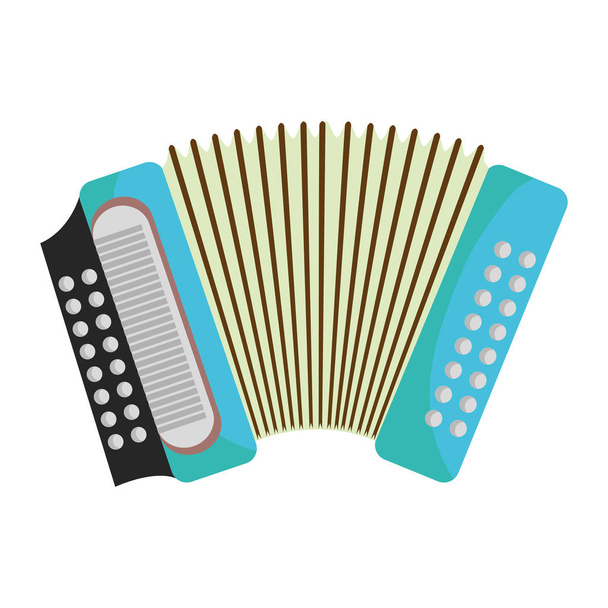 harmonika eszköz zenei ikonja - Vektor, kép