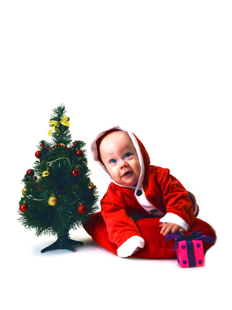  baby in Kerstman kleding - Foto, afbeelding