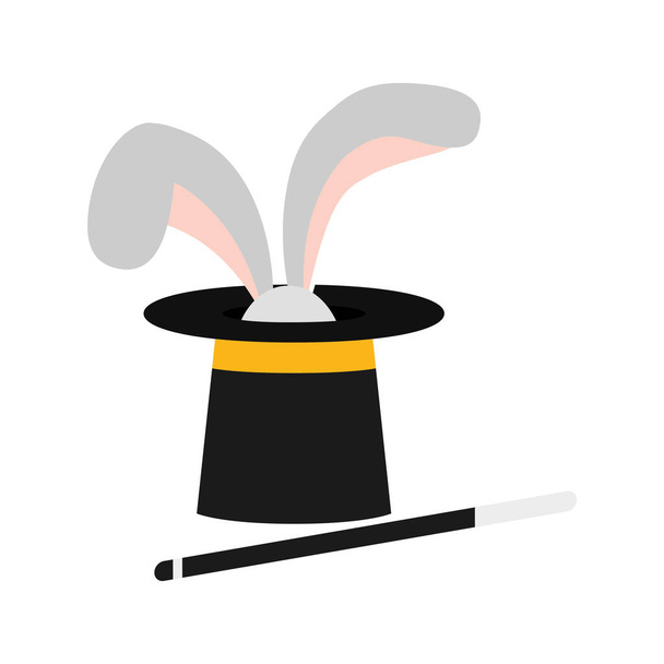 Vector Illustration Of Magician Performing His Trick Rabbit Appearing From  A Magic Top Hat Royalty Free SVG, Cliparts, Vectors, and Stock  Illustration. Image 107953211.