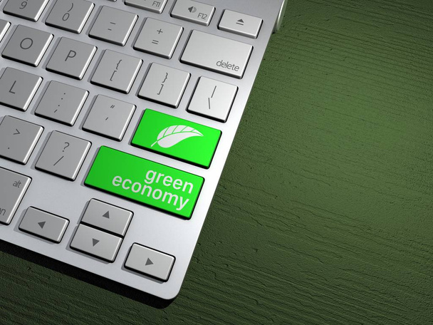Počítačová klávesnice, tlačítko Hledat. Vyhledávač, zelená ekonomika, ekologická ekonomie - Fotografie, Obrázek